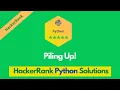HackerRank Piling Up problem solution in Python Python problems solutions Programmingoneonone