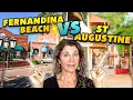Living in St Augustine vs Fernandina Beach Florida