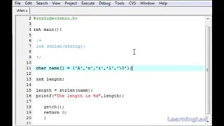 C Programming Language Tutorials for Beginners 48 strlen Function with Example