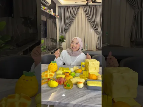 adik borong semua squishy warna kuning