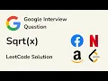 Sqrt x - Google Interview Questions