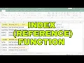 INDEX Reference Function in Excel