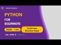 PYTHON COURSE Part 14A Practice Code