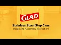 Glad Stainless Steel Step Can User Instruction