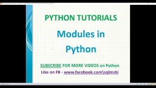 python tutorials Modules in Python python modules examples import modules