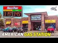 American Gas Station RaceTrac Gasoline price Food store restroom My USA TRAVELS Walking Tour 4K