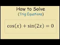 How to Solve cos x sin 2x 0 Trigonometric Equations