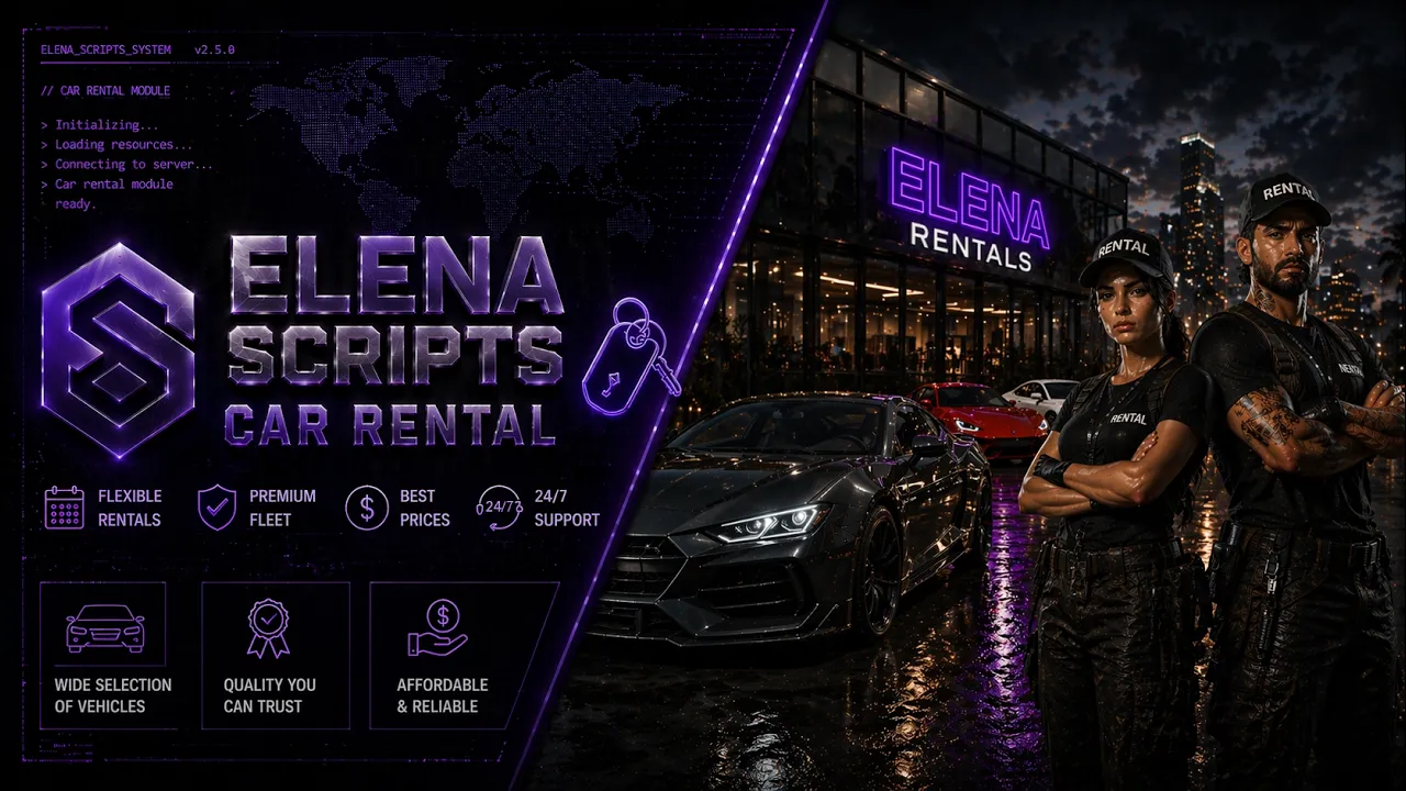 Elena Car Rental #QBCORE FREE