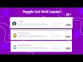 Toggle Layout Toggle List View to Grid View HTML CSS3 JS