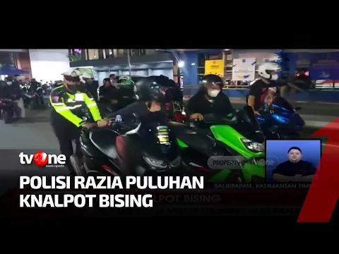 Puluhan Sepeda Motor Terjaring Razia Knalpot Bising di Balikpapan