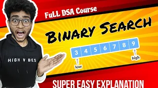 Binary Search Clear Explanation Full DSA in Java in Telugu Part 43 Engineering Animuthyam