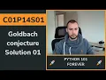 C01P14S01 - Goldbach conjecture Solution 01