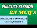 Relations Functions Class 11 Chapter 2 Term 1 25 MCQs