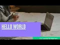 Basics 1 HelloWorld