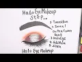 Eye makeup tutorial step by step Glitter halo eye makeup for wedding party