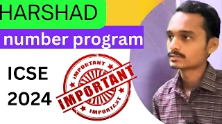 program to check entered number is harshad number or not computer application icse java 2024