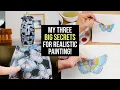 My THREE BIG SECRETS for Painting Realistic Images on Pottery