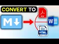 How to Convert Markdown Files to PDF Word HTML and Images in VSCode