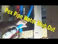 Pex Pipe Water Stub Out For Water Heater And Kitchen Sink