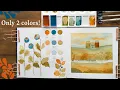 Lagu Only 2 colors - Limited palette with Kuretake Art Nouveau - painting
