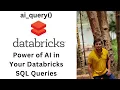 Run LLMs in SQL Databricks ai - query for Sentiment Analysis Summarization