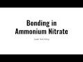 Bonding in Ammonium Nitrate