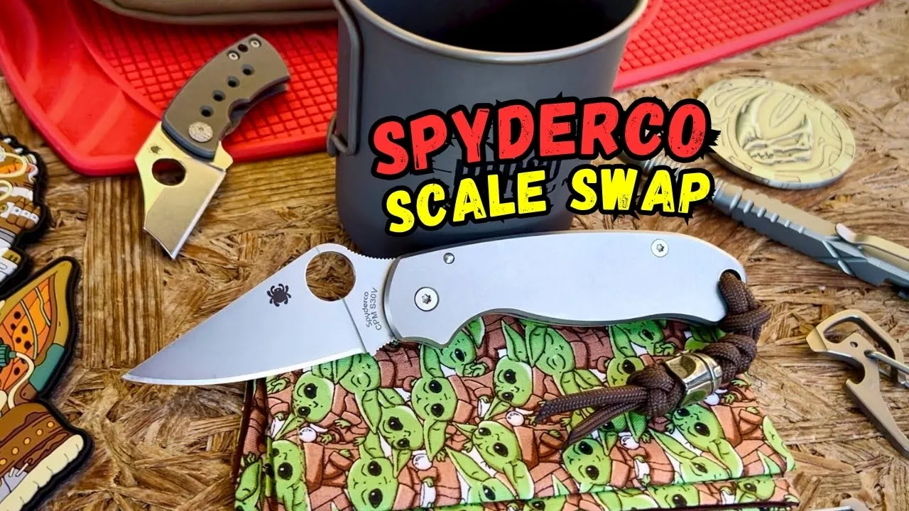 Spyderco Para 3 Makeover & Knife Repair! Flytanium Titanium Scale Swap, Deep Clean & Sharpening