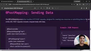 Spring Boot REST API Tutorial RestController GetMapping PostMapping JSON Response - part 23