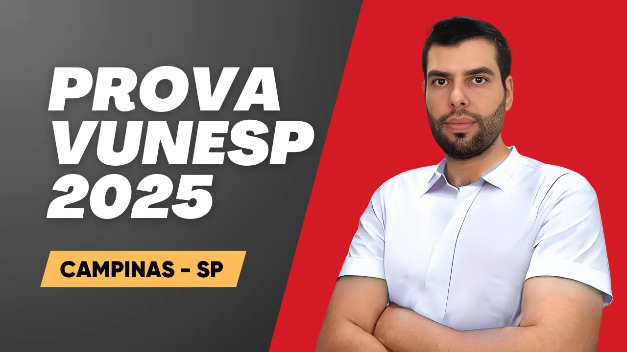 MATEMÁTICA VUNESP 2025 - PROVA RESOLVIDA - CAMPINAS (AUXILIAR EM SAÚDE)