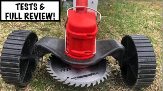 SUNCANRI Cordless Weed Eater - Tests Full Review 21Volt With A SAW BLADE