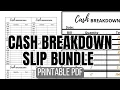 Cash Breakdown Slip Printable PDF