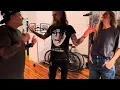 Chopping it up - Rob and Sheri Moon Zombie with Tamerlaine Sanctuary s founder Peter Nussbaum