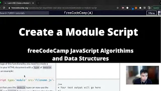 Create a Module Script ES6 freeCodeCamp tutorial