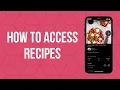 TRUCONNECT HOW TO ACCESS RECIPES