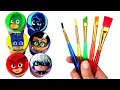Download Lagu Drawing \u0026 Painting PJ Masks Catboy Owlette Gekko Romeo Night Ninja Luna Girl PJ Masks Surprise Toys