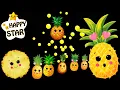 Pineapple Dance Party Fruits Baby Sensory - Happy Star Dancing Fruits FUN