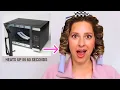 TRYING CONAIR S NEW MICROWAVEABLE HAIR CURLER Does this thing actually work