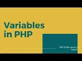 Variable in PHP Types of Variable Scope of variable PHP Variable PHP beginners tutorial