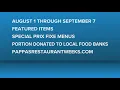 Pappas Restaurant Weeks kicks off this weekend
