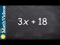 Learn how to factor the GCF from a binomial