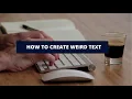 How to use weird text generator