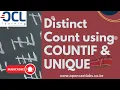 Count Distinct values using UNIQUE and COUNTIF Functions