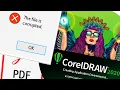 Corel Draw PDF File Coruppted Error FIX