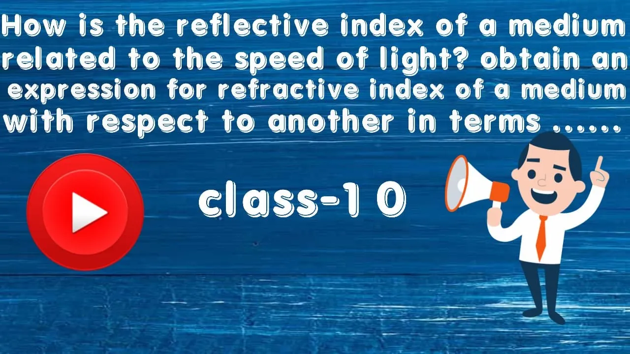 How is the refractive index of a medium related to the speed of light? Obtain an expression for ++