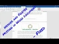 Header and Footer Missing in Microsoft Office Word