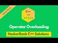 HackerRank Operator Overloading problem solution in C C solutions Programmingoneonone