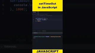 setTimeout function in JavaScript