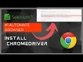 SELENIUM How to INSTALL CHROME DRIVER Automate Browser with Selenium