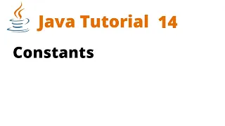 Java Tutorial 14 - Constants Remastered