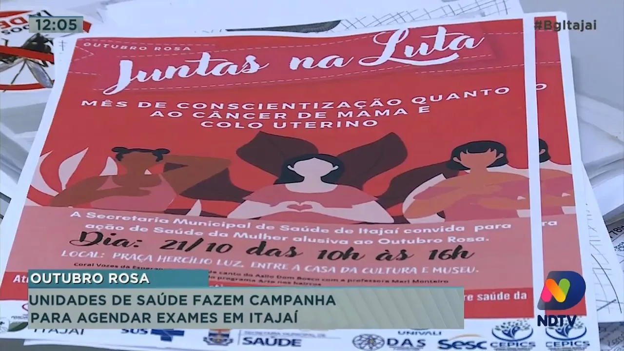 Outubro Rosa: Unidades de saúde fazem campanha para agendar exames em Itajaí